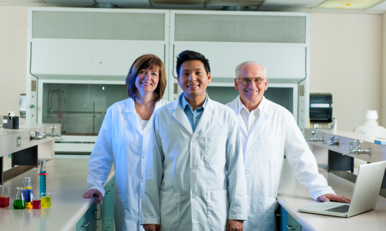 Scientists at a sterilization company.